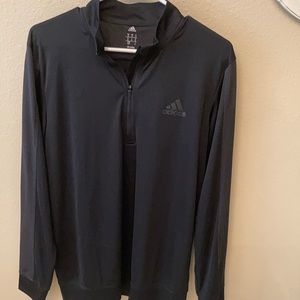 Adidas lightweight Climalite 3/4 zip pullover